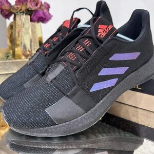 Adidas Men's Black and Purple Running Shoes